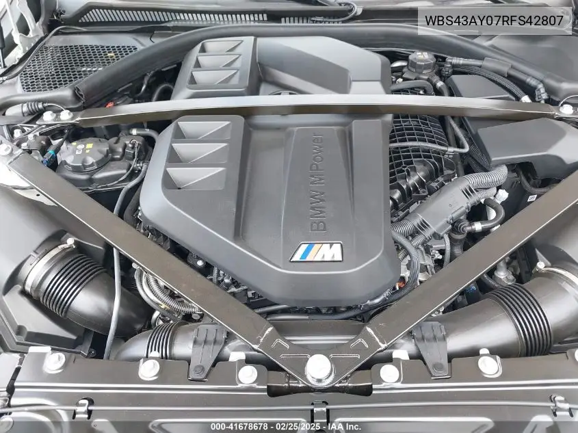 2024 BMW M3 Competition xDrive VIN: WBS43AY07RFS42807 Lot: 41678678