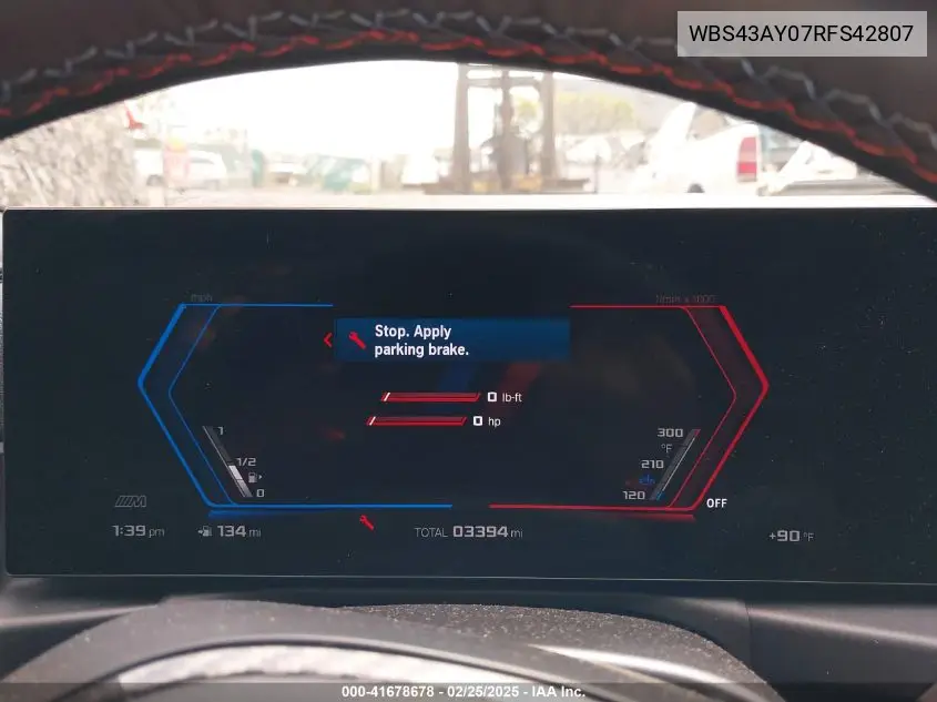 2024 BMW M3 Competition xDrive VIN: WBS43AY07RFS42807 Lot: 41678678