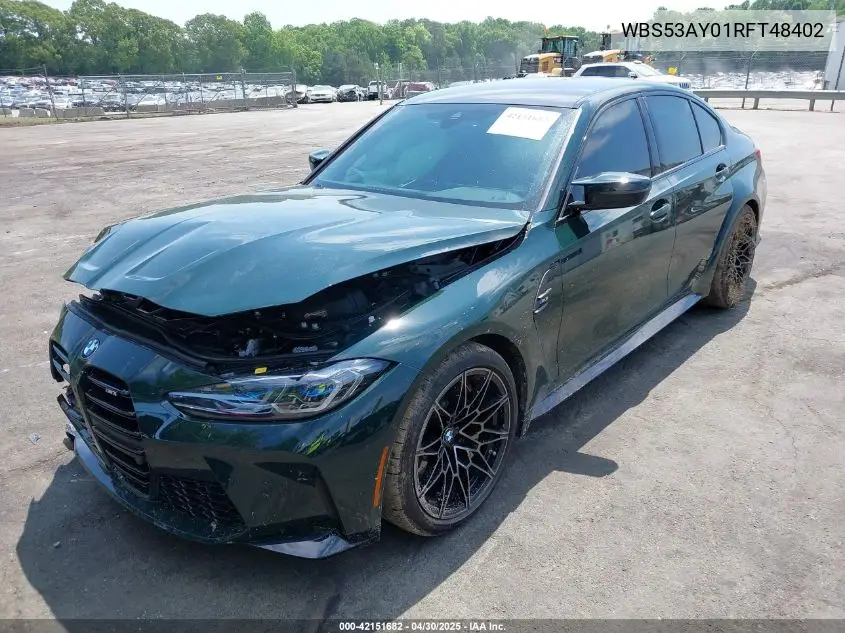 2024 BMW M3 VIN: WBS53AY01RFT48402 Lot: 42151682