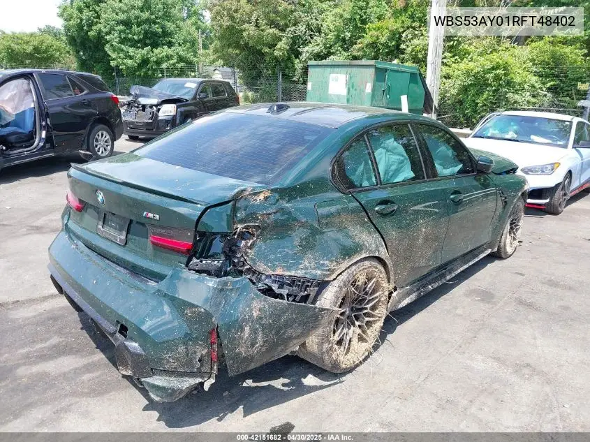 2024 BMW M3 VIN: WBS53AY01RFT48402 Lot: 42151682