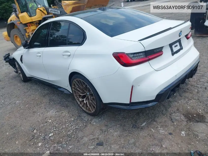 2024 BMW M3 Cs VIN: WBS63AY00RFS09107 Lot: 42568089