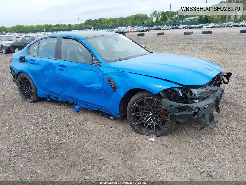 2025 BMW M3 Competition xDrive VIN: WBS33HJ01SFU28279 Lot: 42247834