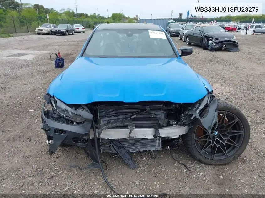 2025 BMW M3 Competition xDrive VIN: WBS33HJ01SFU28279 Lot: 42247834