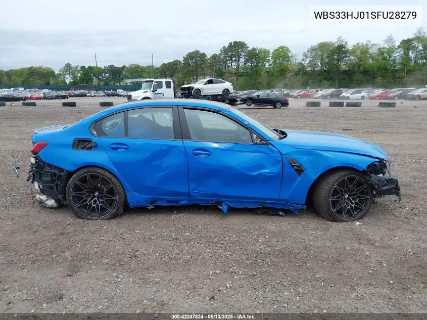 2025 BMW M3 Competition xDrive VIN: WBS33HJ01SFU28279 Lot: 42247834