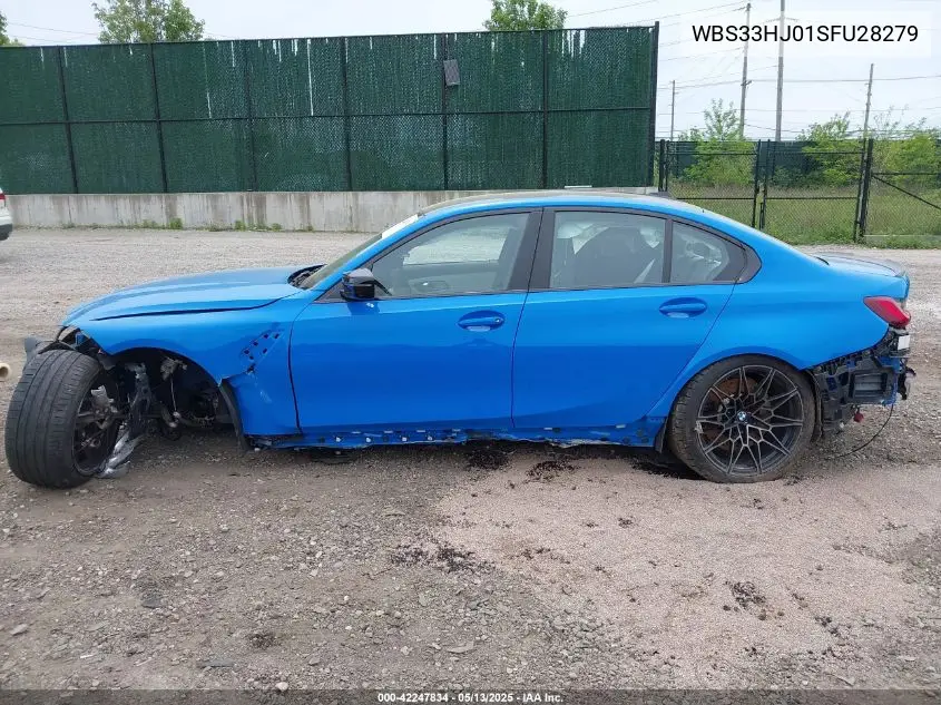 2025 BMW M3 Competition xDrive VIN: WBS33HJ01SFU28279 Lot: 42247834