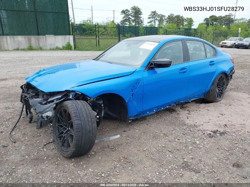 2025 BMW M3 Competition xDrive VIN: WBS33HJ01SFU28279 Lot: 42247834