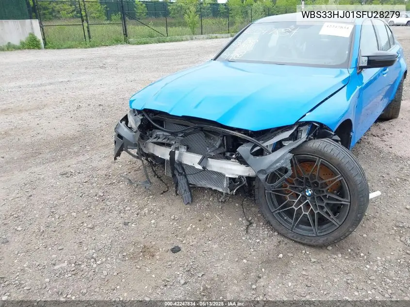 2025 BMW M3 Competition xDrive VIN: WBS33HJ01SFU28279 Lot: 42247834