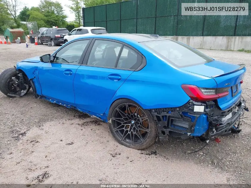 2025 BMW M3 Competition xDrive VIN: WBS33HJ01SFU28279 Lot: 42247834