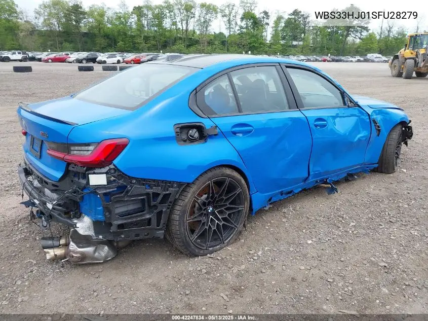 2025 BMW M3 Competition xDrive VIN: WBS33HJ01SFU28279 Lot: 42247834