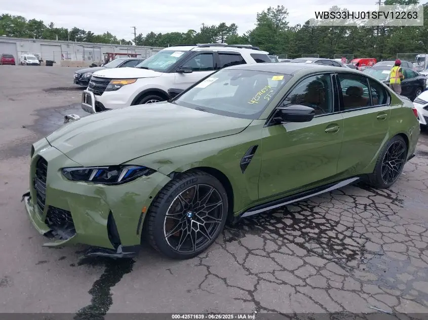 2025 BMW M3 Competition xDrive VIN: WBS33HJ01SFV12263 Lot: 42571639