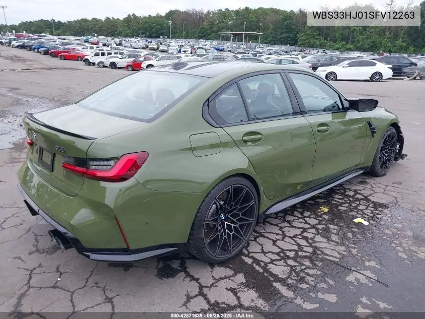 2025 BMW M3 Competition xDrive VIN: WBS33HJ01SFV12263 Lot: 42571639
