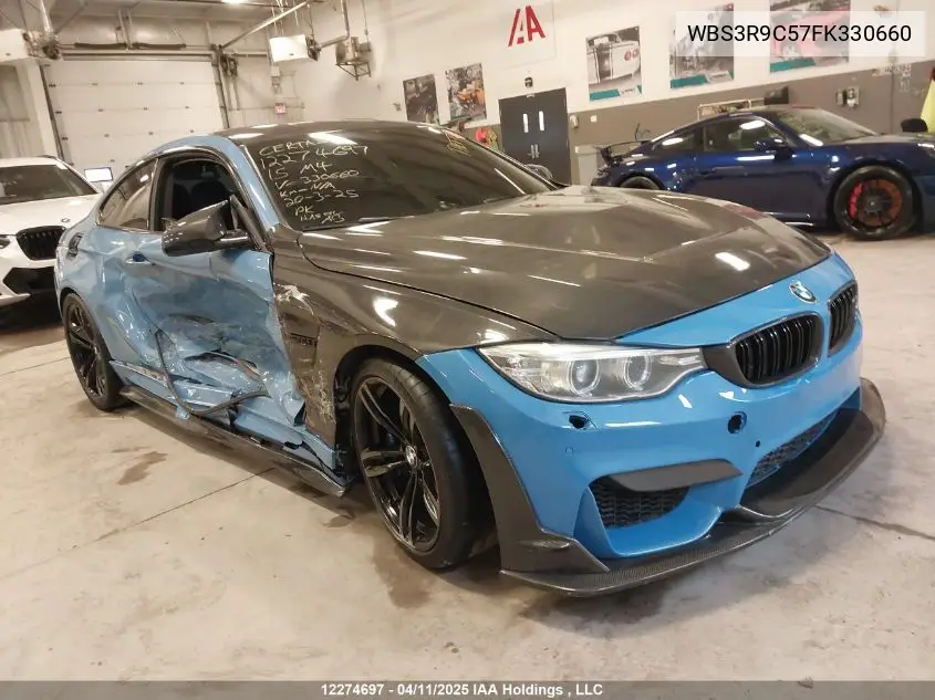 2015 BMW M4 VIN: WBS3R9C57FK330660 Lot: 12274697