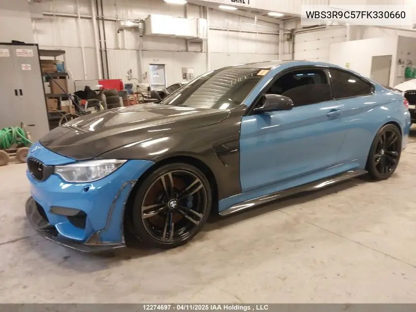 2015 BMW M4 VIN: WBS3R9C57FK330660 Lot: 12274697