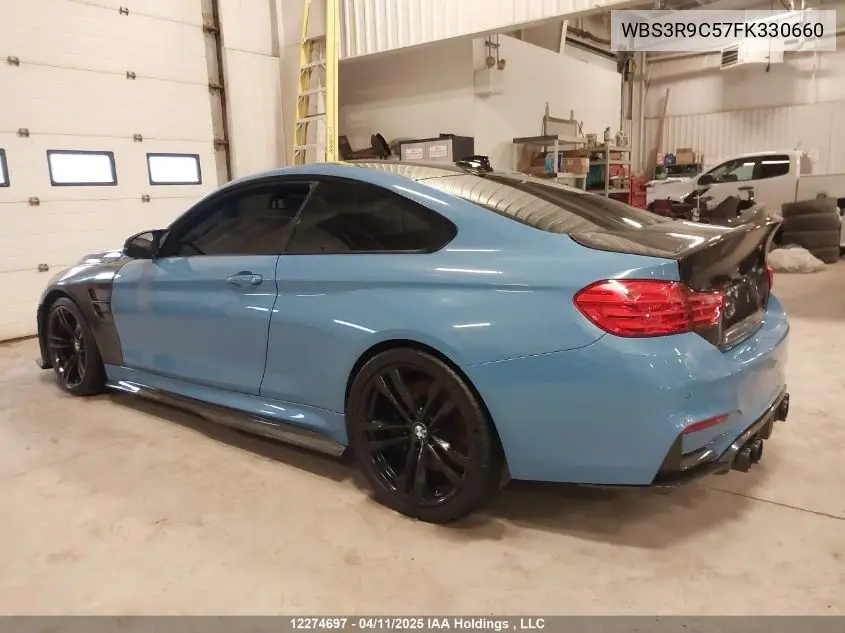 2015 BMW M4 VIN: WBS3R9C57FK330660 Lot: 12274697