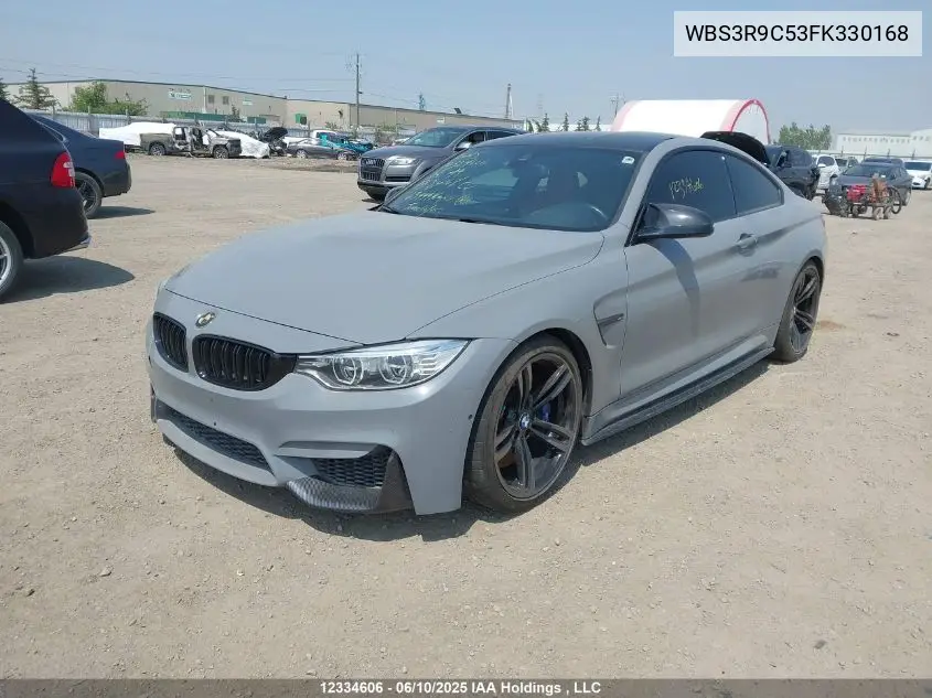 2015 BMW M4 VIN: WBS3R9C53FK330168 Lot: 12334606