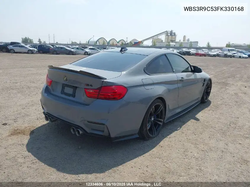 2015 BMW M4 VIN: WBS3R9C53FK330168 Lot: 12334606