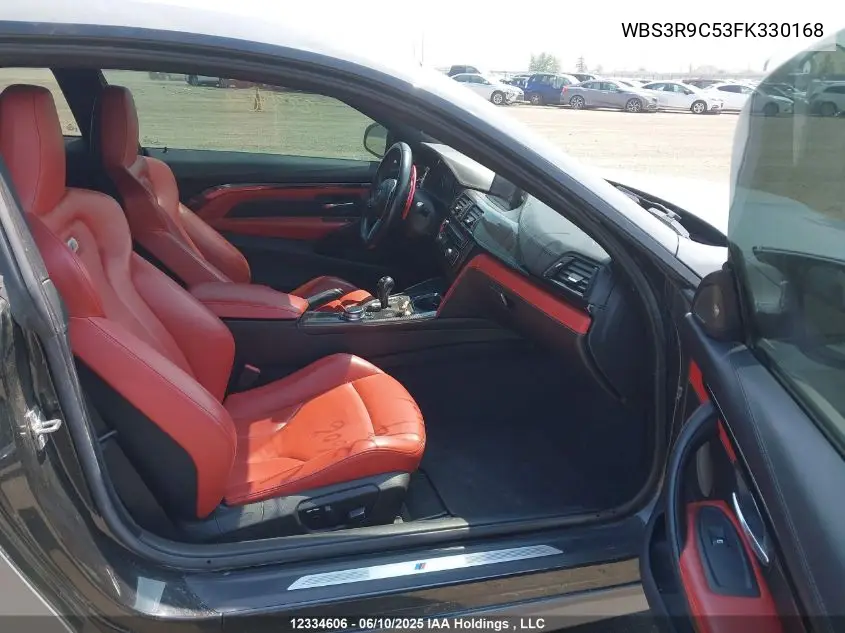 2015 BMW M4 VIN: WBS3R9C53FK330168 Lot: 12334606