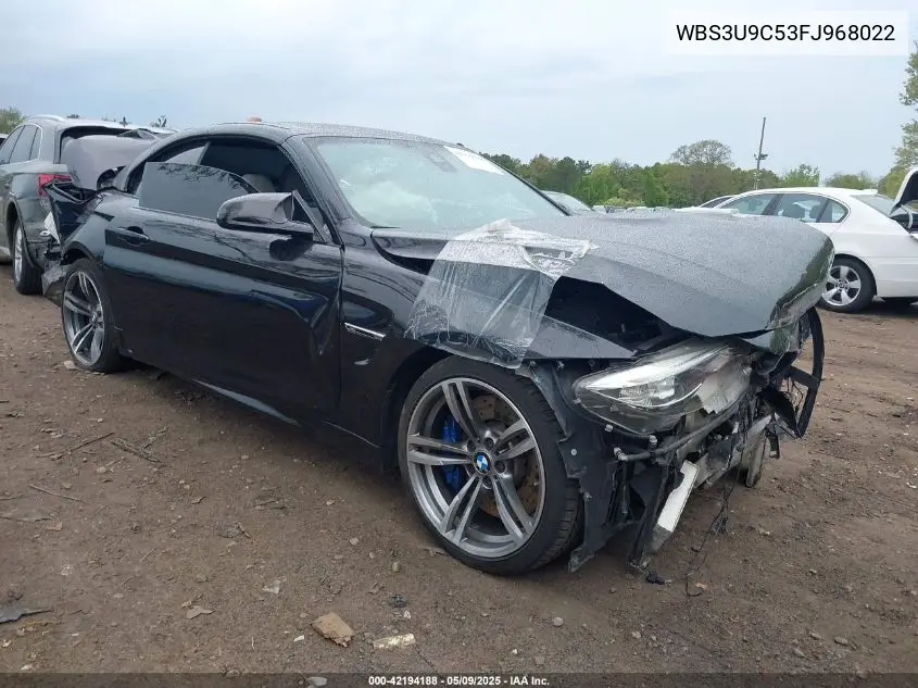 2015 BMW M4 VIN: WBS3U9C53FJ968022 Lot: 42194188
