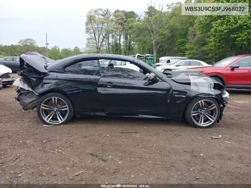 2015 BMW M4 VIN: WBS3U9C53FJ968022 Lot: 42194188
