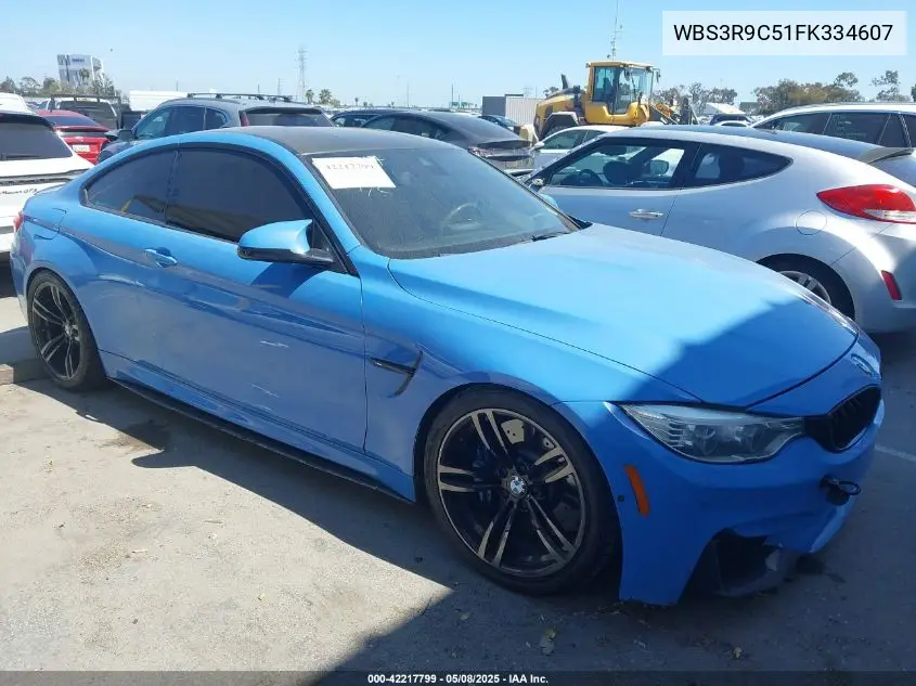 2015 BMW M4 VIN: WBS3R9C51FK334607 Lot: 42217799