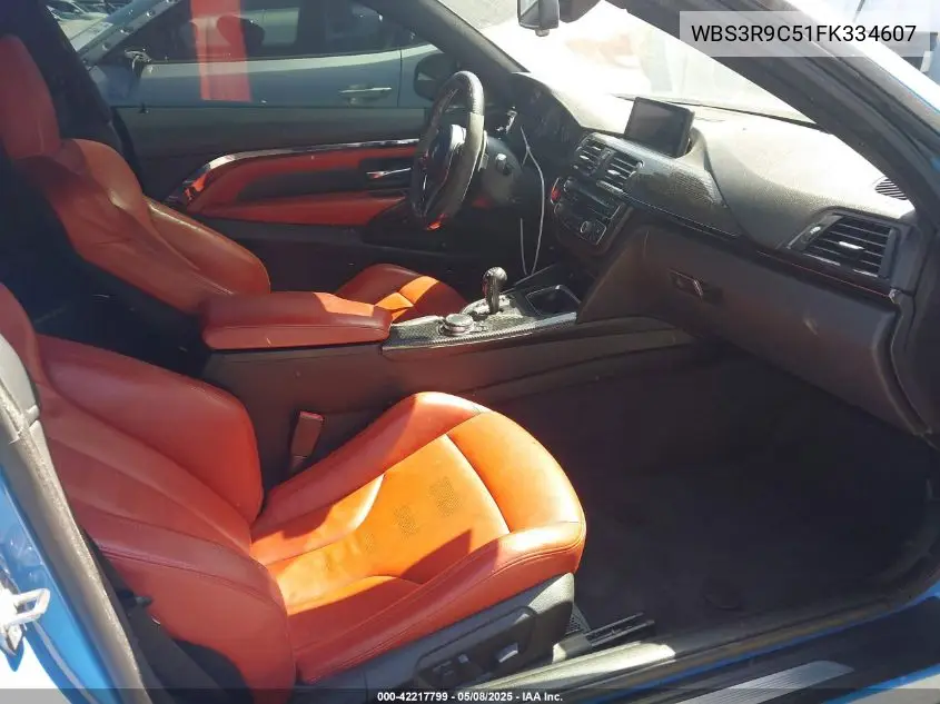 2015 BMW M4 VIN: WBS3R9C51FK334607 Lot: 42217799