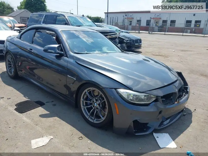 2015 BMW M4 VIN: WBS3U9C5XFJ967725 Lot: 42593444