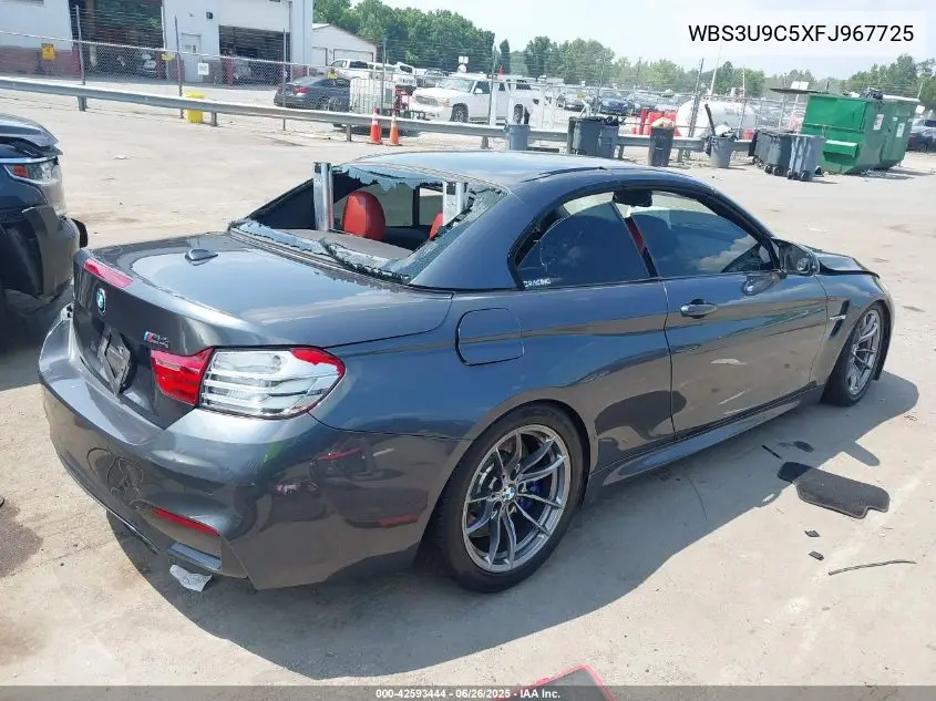 2015 BMW M4 VIN: WBS3U9C5XFJ967725 Lot: 42593444