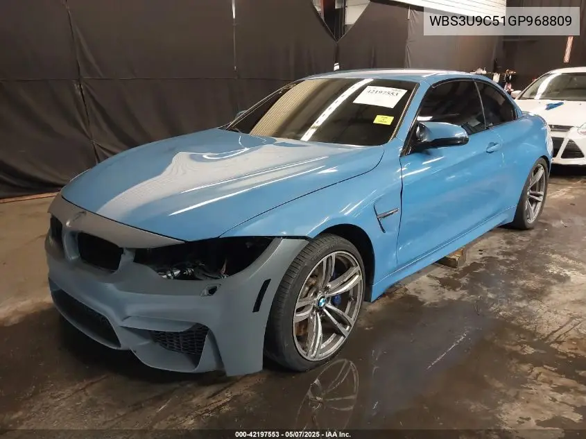 2016 BMW M4 VIN: WBS3U9C51GP968809 Lot: 42197553