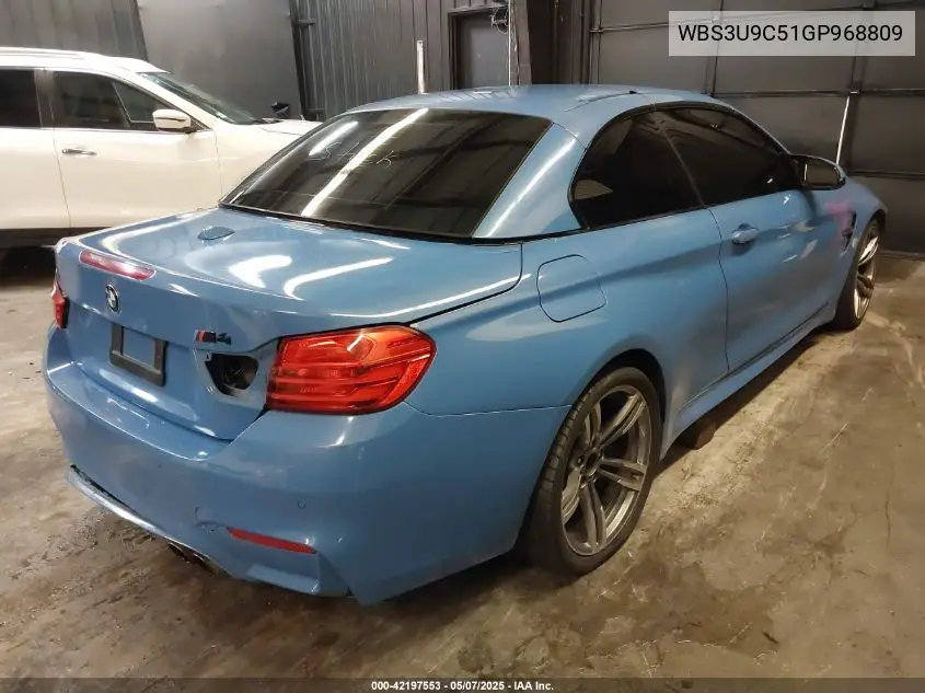 2016 BMW M4 VIN: WBS3U9C51GP968809 Lot: 42197553