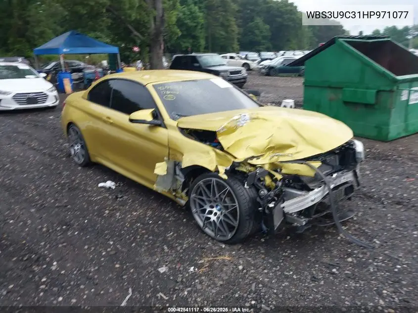 2017 BMW M4 VIN: WBS3U9C31HP971077 Lot: 42541117