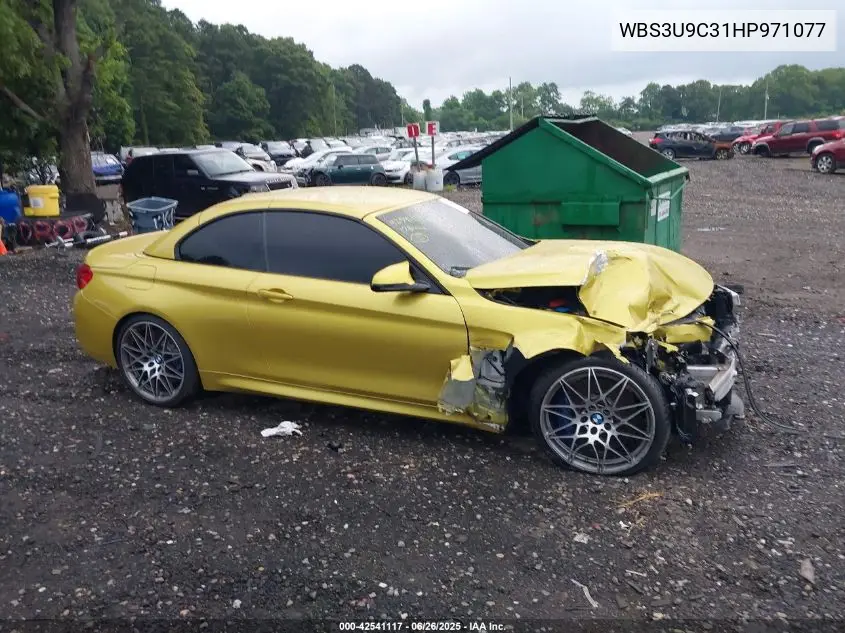 2017 BMW M4 VIN: WBS3U9C31HP971077 Lot: 42541117