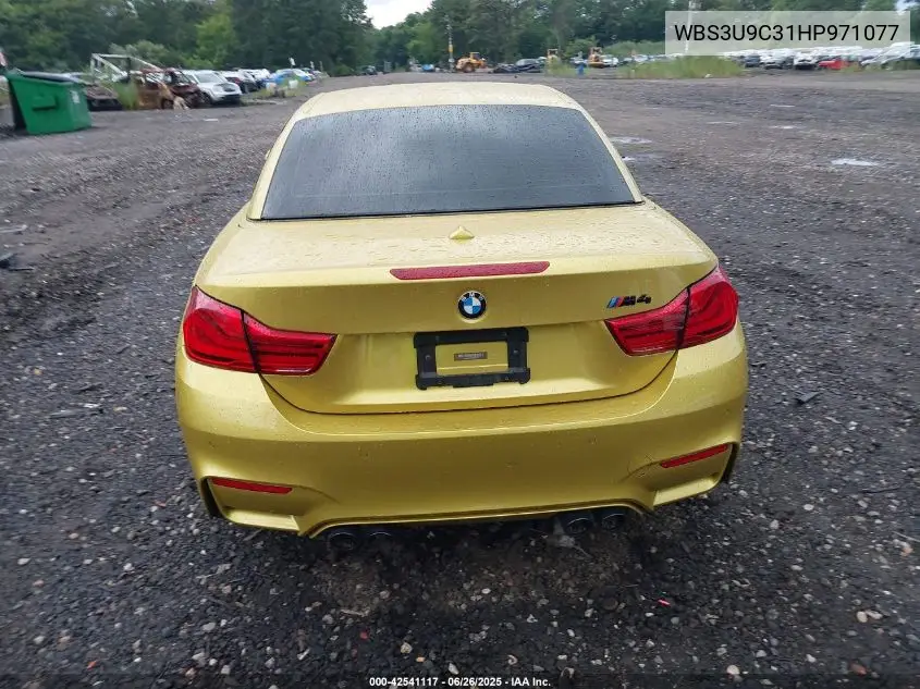 2017 BMW M4 VIN: WBS3U9C31HP971077 Lot: 42541117