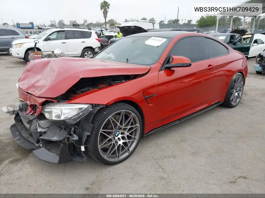 2017 BMW M4 VIN: WBS3R9C51HK709429 Lot: 42544521