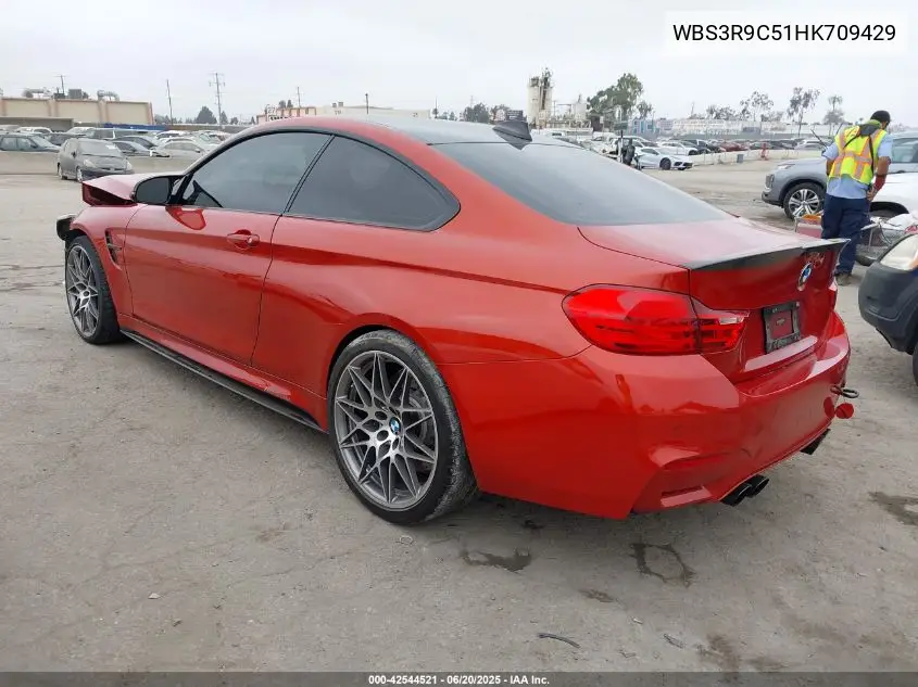 2017 BMW M4 VIN: WBS3R9C51HK709429 Lot: 42544521