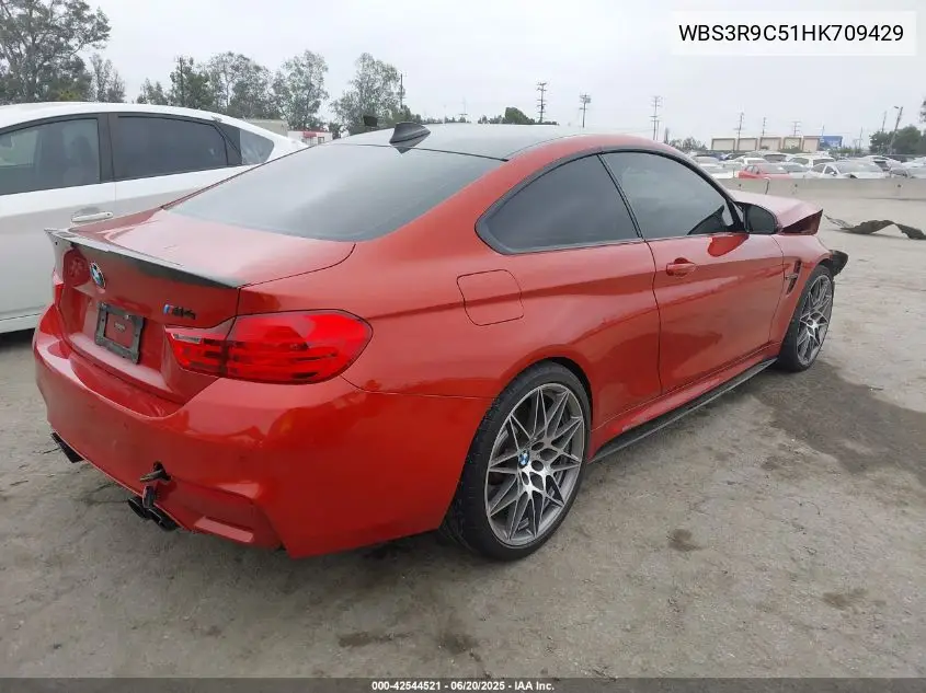 2017 BMW M4 VIN: WBS3R9C51HK709429 Lot: 42544521
