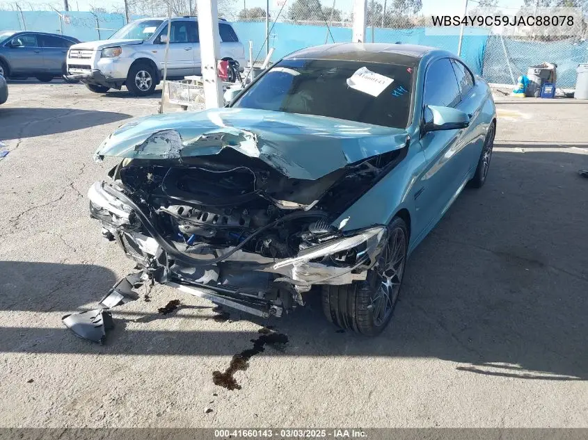 2018 BMW M4 VIN: WBS4Y9C59JAC88078 Lot: 41660143