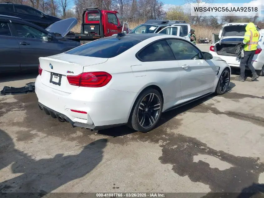2018 BMW M4 VIN: WBS4Y9C56JAA92518 Lot: 41887765