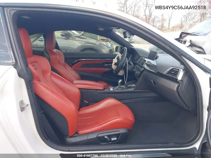 2018 BMW M4 VIN: WBS4Y9C56JAA92518 Lot: 41887765