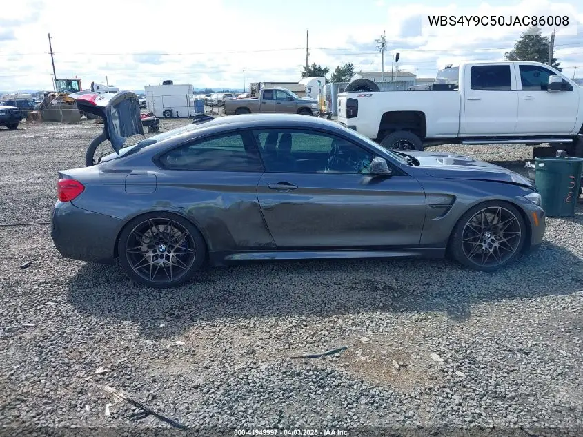 2018 BMW M4 VIN: WBS4Y9C50JAC86008 Lot: 41949997