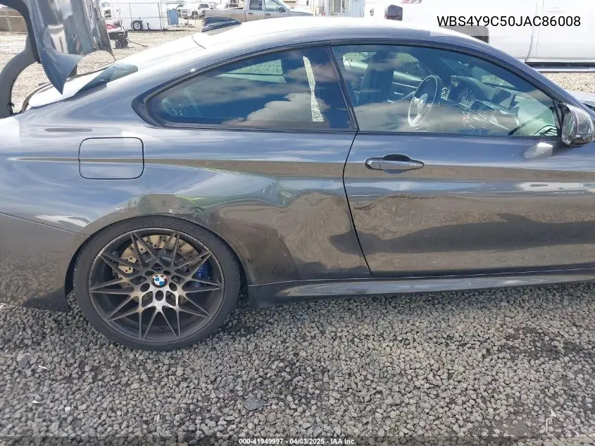 2018 BMW M4 VIN: WBS4Y9C50JAC86008 Lot: 41949997