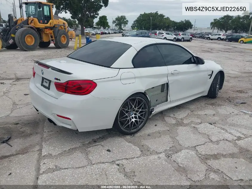 2018 BMW M4 VIN: WBS4Z9C5XJED22650 Lot: 42631888