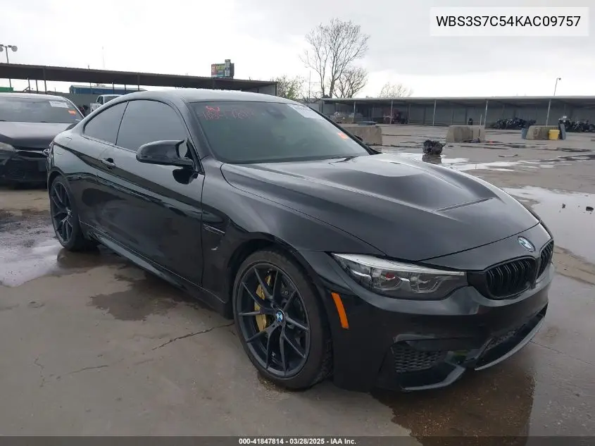 2019 BMW M4 Cs VIN: WBS3S7C54KAC09757 Lot: 41847814