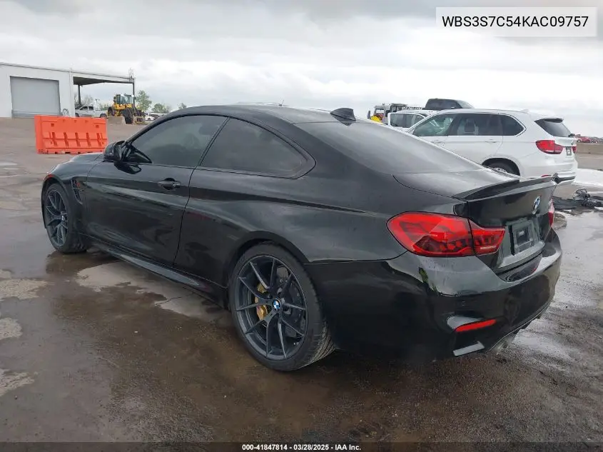 2019 BMW M4 Cs VIN: WBS3S7C54KAC09757 Lot: 41847814