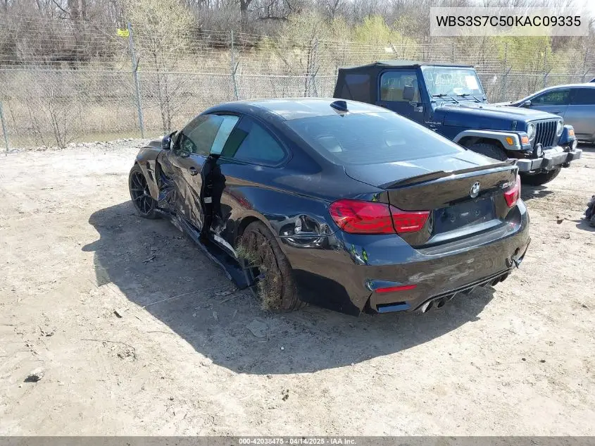 2019 BMW M4 Cs VIN: WBS3S7C50KAC09335 Lot: 42038475