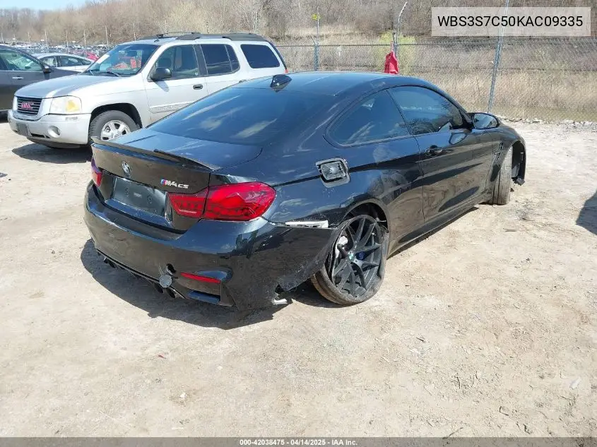 2019 BMW M4 Cs VIN: WBS3S7C50KAC09335 Lot: 42038475