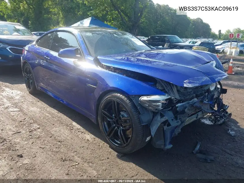 2019 BMW M4 Cs VIN: WBS3S7C53KAC09619 Lot: 42474967
