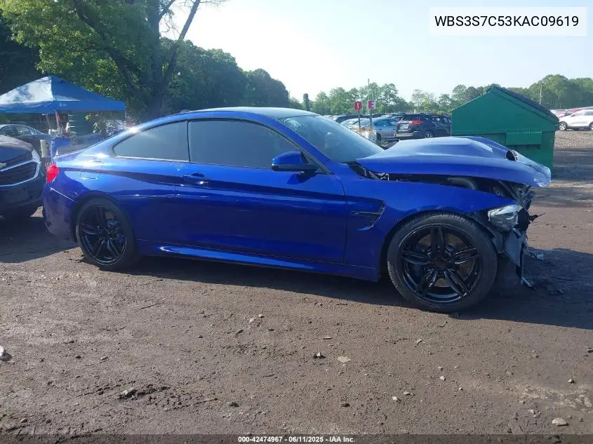 2019 BMW M4 Cs VIN: WBS3S7C53KAC09619 Lot: 42474967