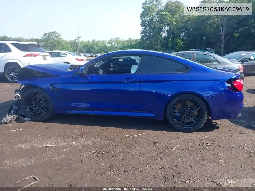 2019 BMW M4 Cs VIN: WBS3S7C53KAC09619 Lot: 42474967