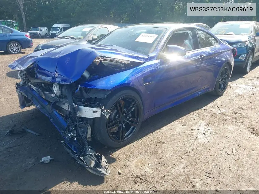 2019 BMW M4 Cs VIN: WBS3S7C53KAC09619 Lot: 42474967