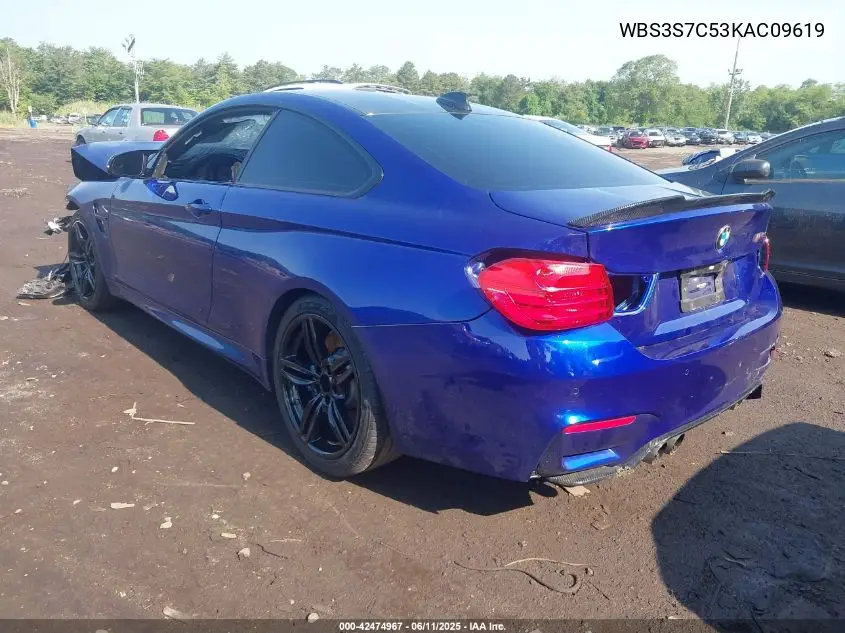 2019 BMW M4 Cs VIN: WBS3S7C53KAC09619 Lot: 42474967